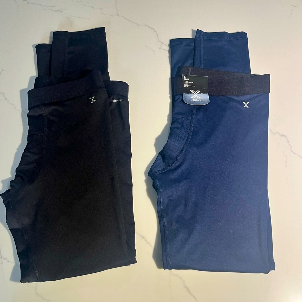 Xersion - 2 - L Boys Athletic Compression Pants, Quick-Dri